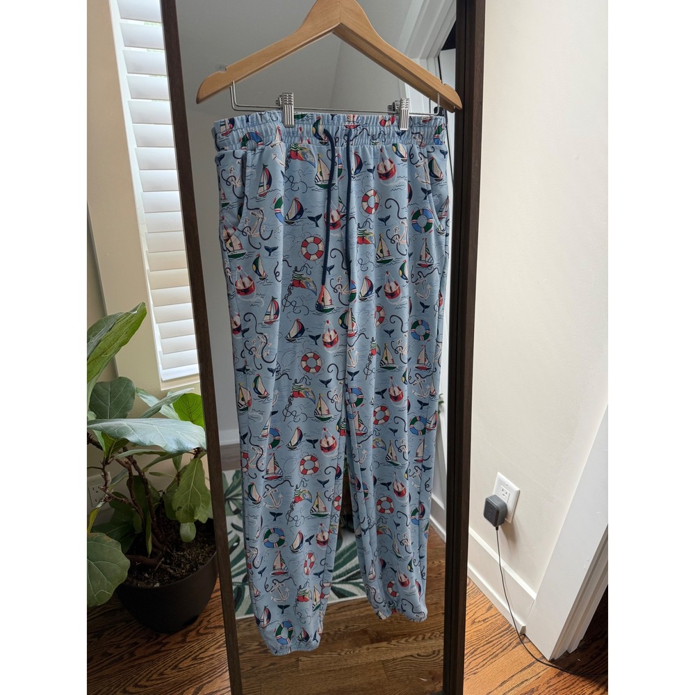 Vera‎ Bradley Lounge Pants Nautical Print Drawstring Pockets Women's S